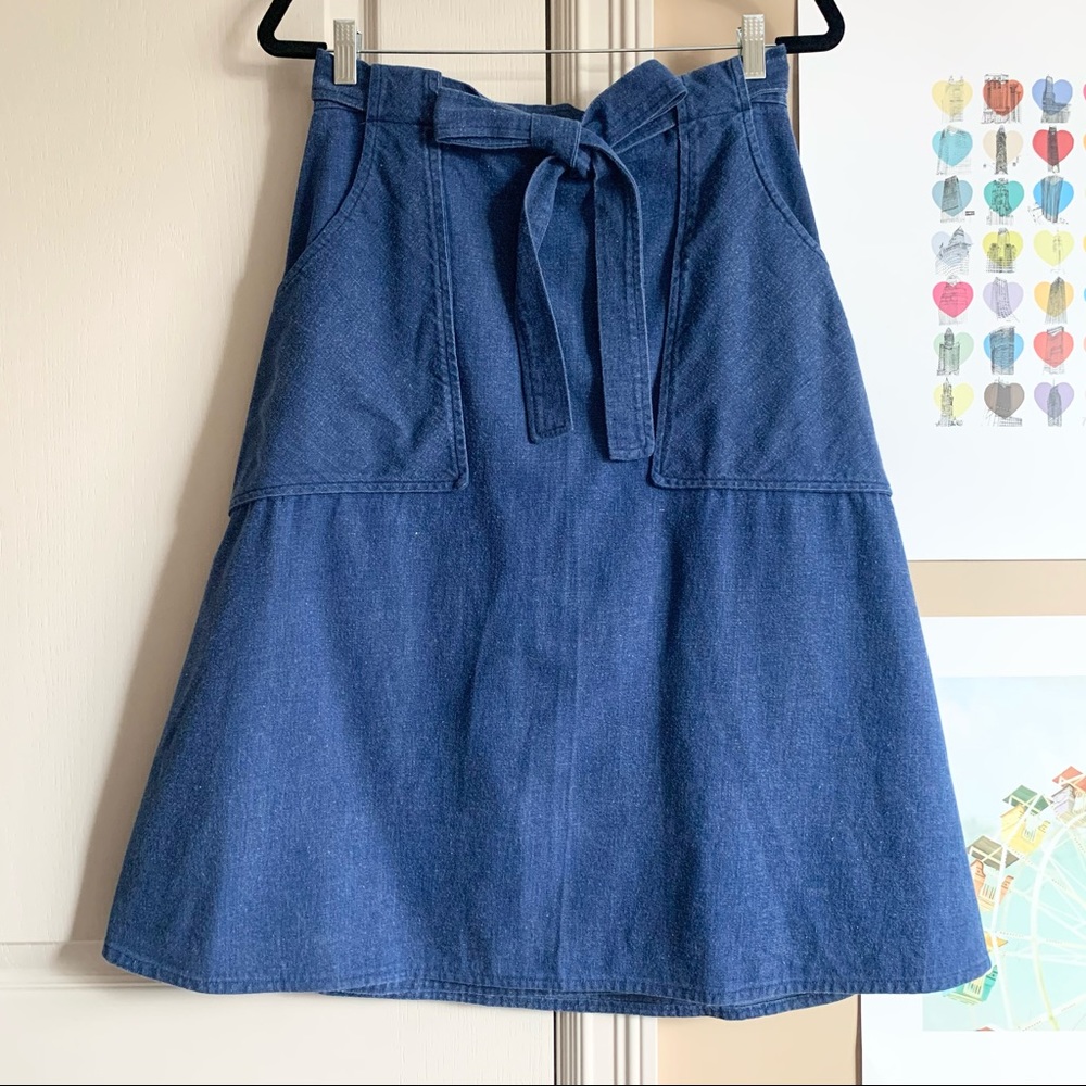 Vintage | A-line midi wrap skirt